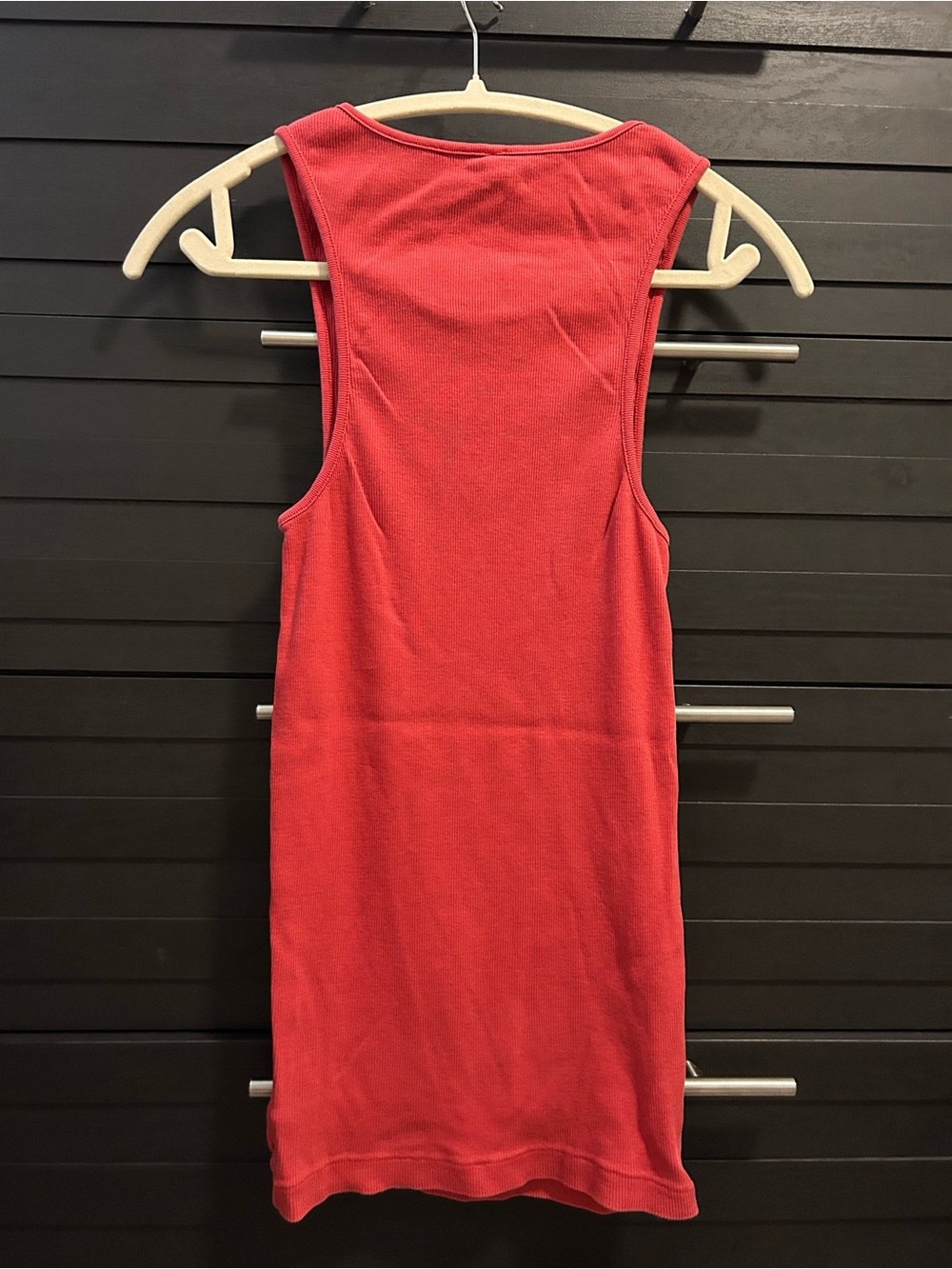 Elwood Red Ribbed Tank Top - Picture 3 of 3